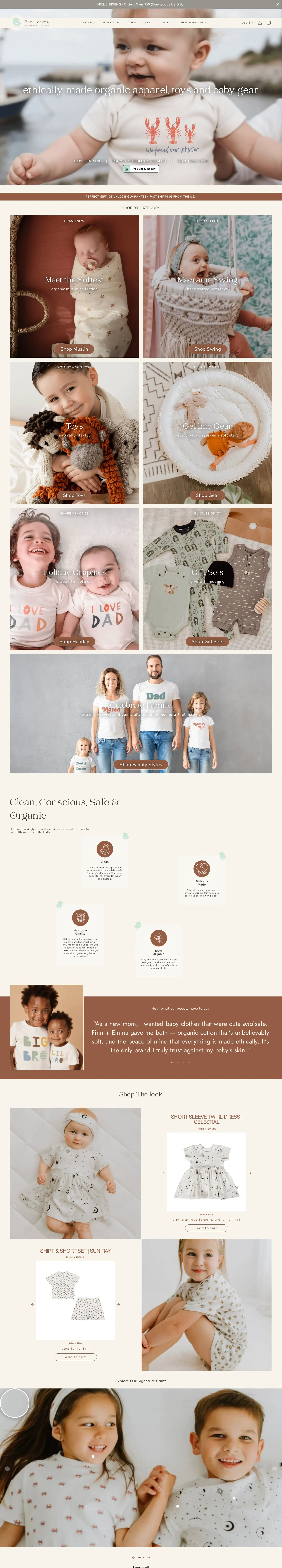 Organic clothes, toys and baby gear. Still live today.