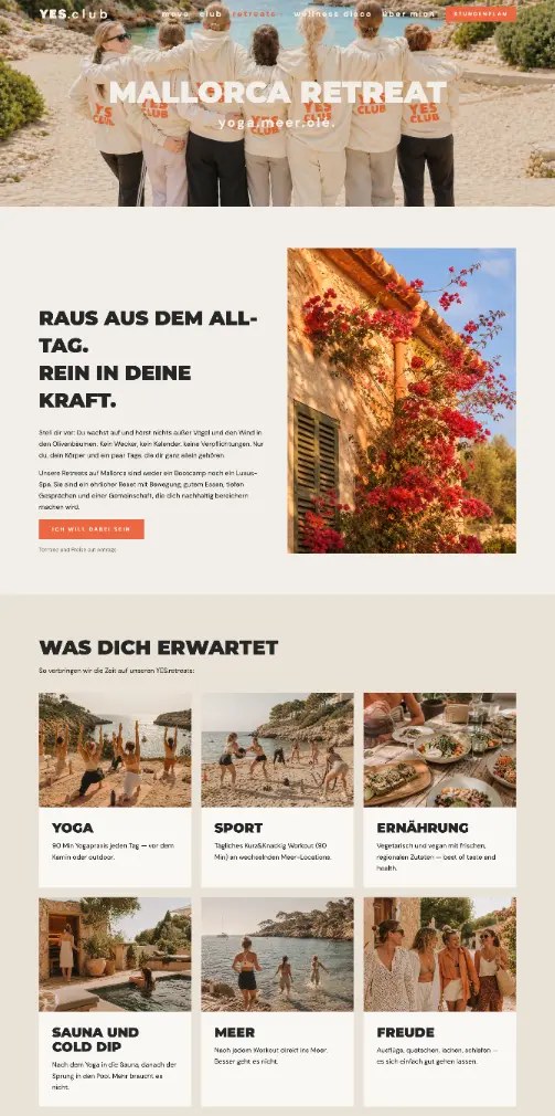 Mallorca retreat: the premium offer, with its own page.